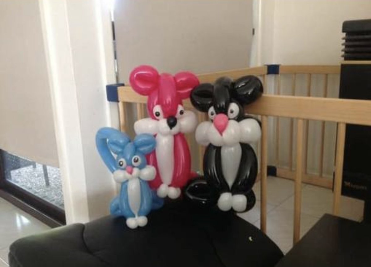Balloon cats trio