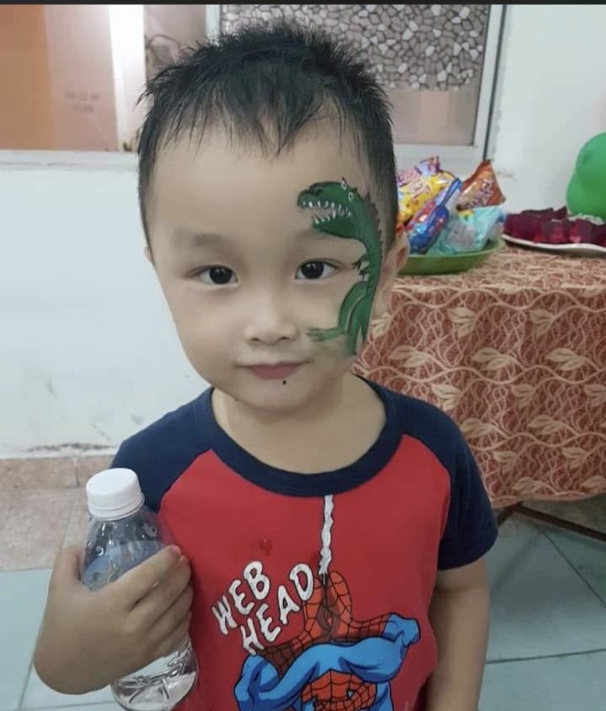 Dinosaur face paint